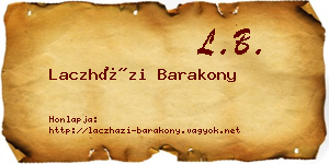 Laczházi Barakony névjegykártya