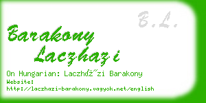 barakony laczhazi business card